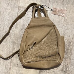 Born Beige Leather Backpack